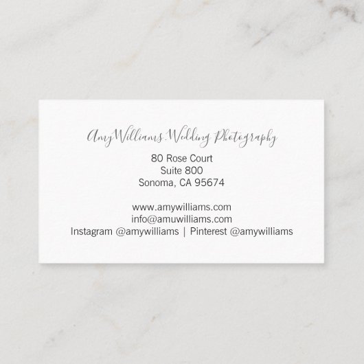  Camera Trouwfotograaf Visitekaartje (Achterkant)