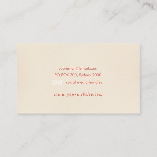 Camera Trouwfotograaf Visitekaartje (Achterkant)