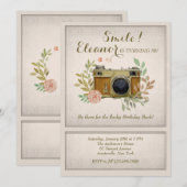 camera-uitnodiging kaart (Voorkant / Achterkant)