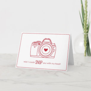 Camera Valentijnsdag Kaart - Grappig in Rood