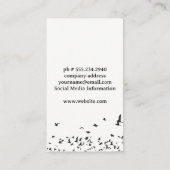 Camera vasthoudend | Vogels in de lucht Visitekaartje (Achterkant)