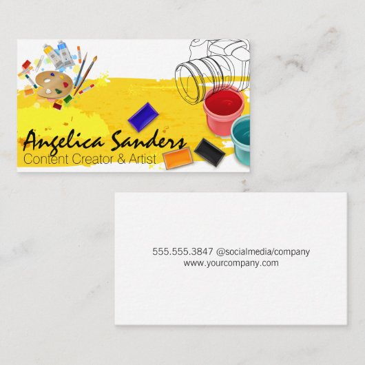 Camera | Verf | Ontwerper | Creatief Visitekaartje (Voorkant / Achterkant)