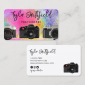 camera Verf Splatter Fotografie Business Visitekaartje (Voorkant / Achterkant)