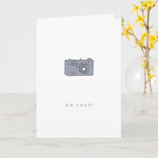 Camera - Verminderde verjaardag| Onverwachte groet Kaart (Gele Bloem)