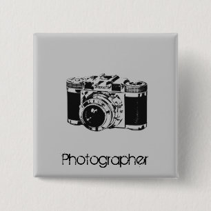 Camera Vierkante Button 5,1 Cm