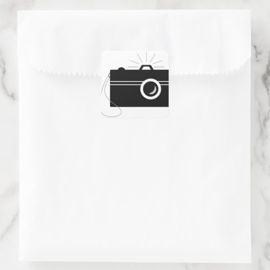 Camera Vierkante Sticker (Tas)