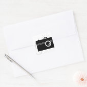 Camera Vierkante Sticker (Envelop)