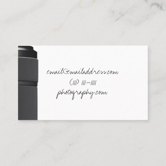 Camera Visitekaartje (Achterkant)