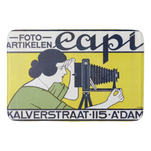 Camera Vrouw, Fotograaf, Van Caspel Badmat