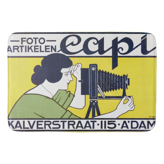 Camera Vrouw, Fotograaf, Van Caspel Badmat (Voorkant)