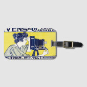 Camera Vrouw, Fotograaf, Van Caspel Bagagelabel (Voorkant (horizontaal))