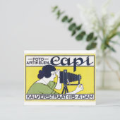 Camera Vrouw, Fotograaf, Van Caspel Briefkaart (Staand voorkant)