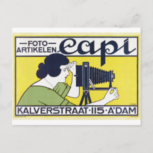 Camera Vrouw, Fotograaf, Van Caspel Briefkaart