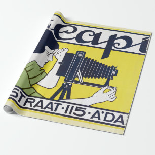 Camera Vrouw, Fotograaf, Van Caspel Cadeaupapier