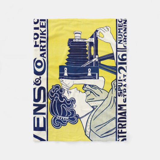 Camera Vrouw, Fotograaf, Van Caspel Fleece Deken (Voorkant)