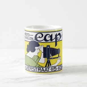 Camera Vrouw, Fotograaf, Van Caspel Koffiemok