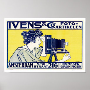 Camera Vrouw, Fotograaf, Van Caspel Poster