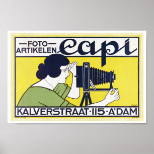 Camera Vrouw, Fotograaf, Van Caspel Poster
