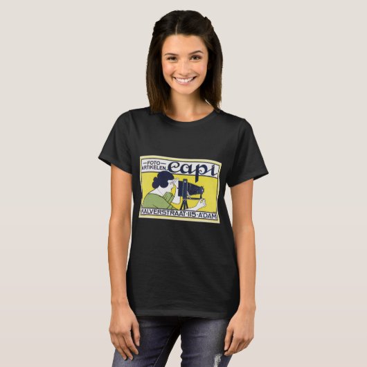 Camera Vrouw, Fotograaf, Van Caspel T-shirt (Voorkant volledig)