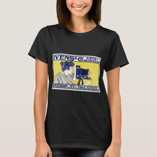 Camera Vrouw, Fotograaf, Van Caspel T-shirt (Voorkant)