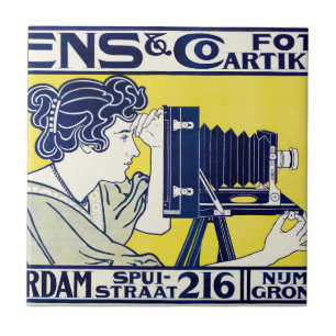 Camera Vrouw, Fotograaf, Van Caspel Tegeltje