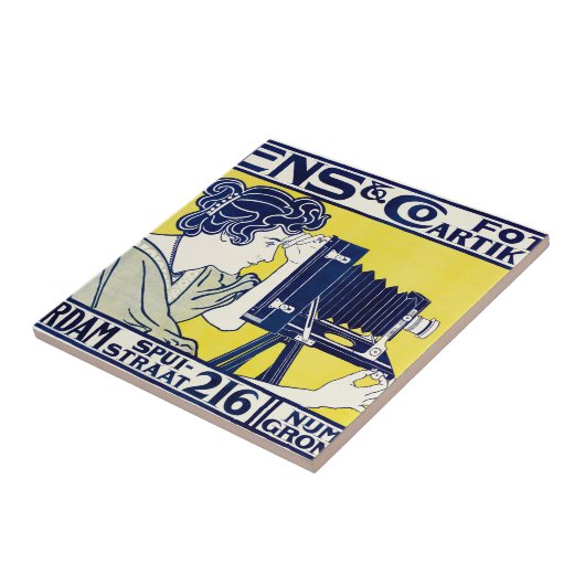 Camera Vrouw, Fotograaf, Van Caspel Tegeltje (Zijkant)