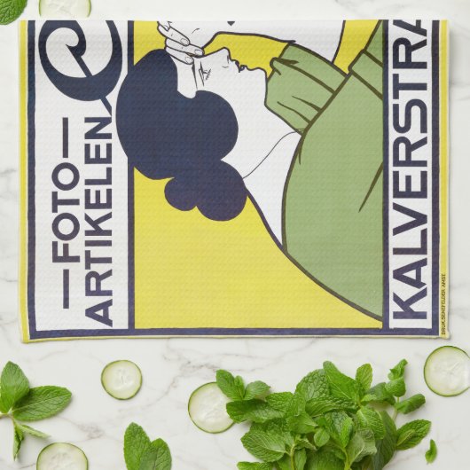 Camera Vrouw, Fotograaf, Van Caspel Theedoek (Gevouwen)