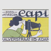 Camera Vrouw, Fotograaf, Van Caspel Tissuepapier (Voorkant)