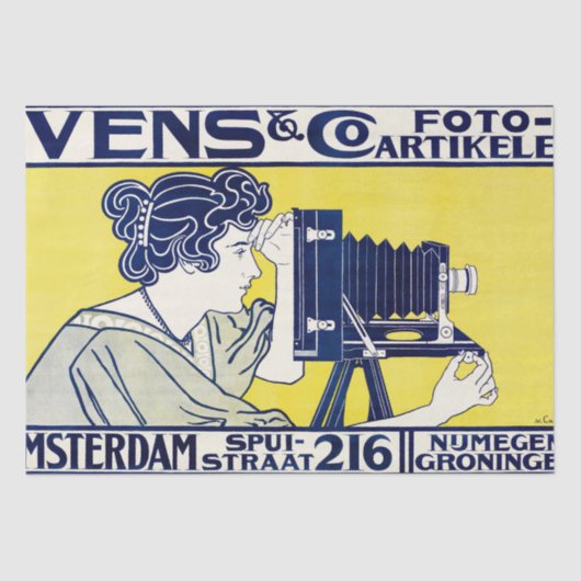 Camera Vrouw, Fotograaf, Van Caspel Tissuepapier (Voorkant)