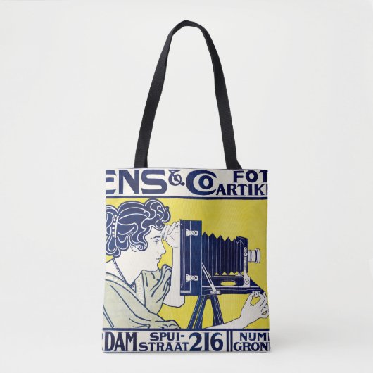Camera Vrouw, Fotograaf, Van Caspel Tote Bag (Voorkant)