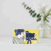 Camera Vrouw, Fotograaf, Van Caspel Visitekaartje (Staand voorkant)