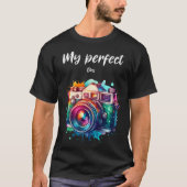Camera Watercolour Photographer Gifts For Birthday T-shirt (Voorkant)