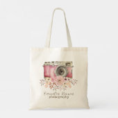 camera Waterverf bloemenfotografie Tote Bag (Achterkant)