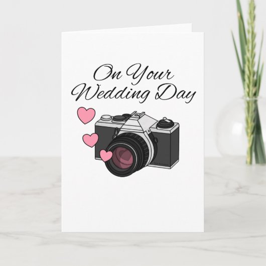 Camera Wedding Kaart Fotograaf (Voorkant)