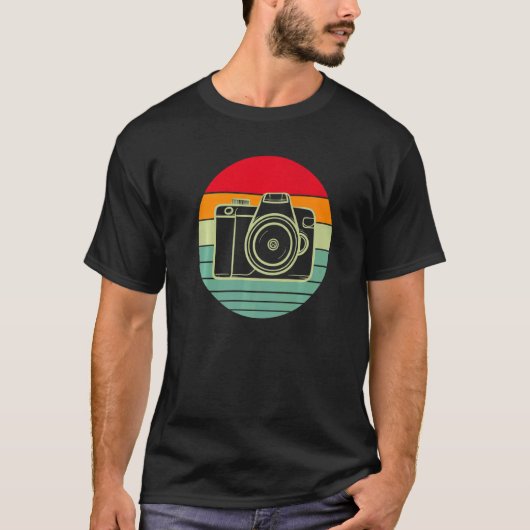 Camera Zonsondergang Fotografie T-shirt (Voorkant)