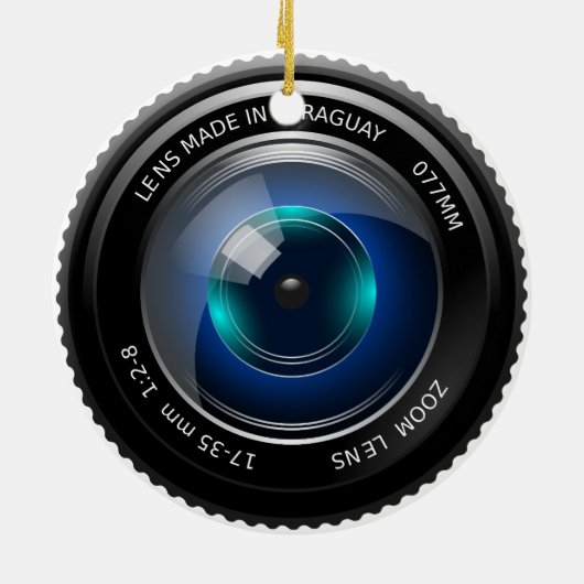 Camera Zoom Lens Fotografie Keramisch Ornament (Achterkant)