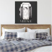  camera zwart canvas afdruk (Insitu (Slaapkamer))