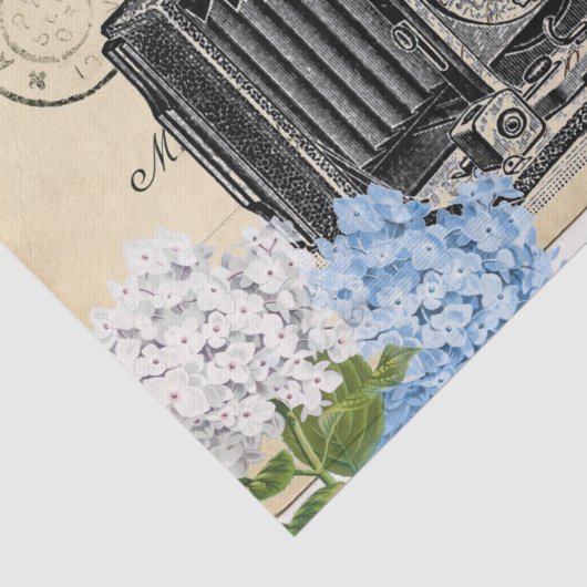  camerablauw, blauw Briefkaart, weefselpapier Tissuepapier (Detail)