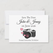  camerafotograaf bruiloft Sla de datum op (Voorkant)