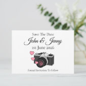 camerafotograaf bruiloft Sla de datum op (Staand voorkant)