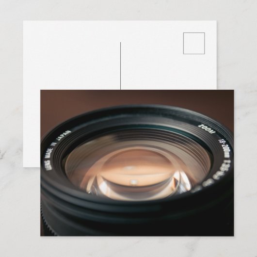 cameralens briefkaart (Voorkant / Achterkant)