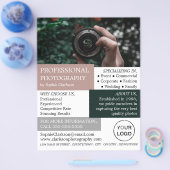 Cameralens, fotografie, fotograaf hire flyer (Enkel)