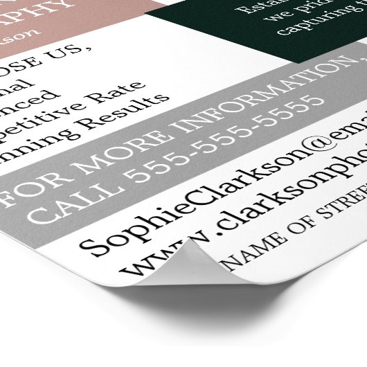 Cameralens, fotografie, fotografe hire poster (Hoek)