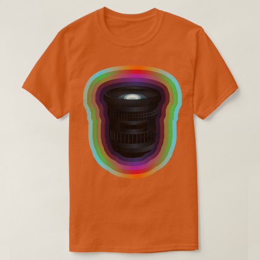 Cameralens met verlooprand t-shirt (Design voorkant)