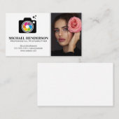 Cameralogo | Model met roos Visitekaartje (Voorkant / Achterkant)