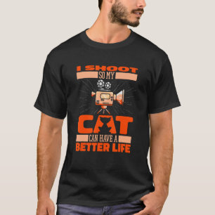 Cameraman Cat Videografie Videograaf Cameraman T-shirt