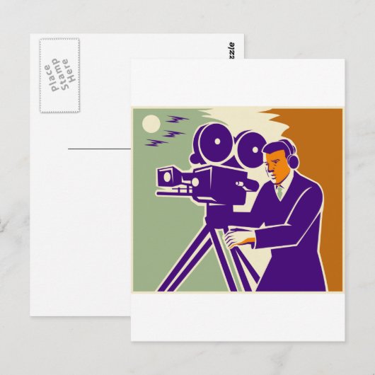 Cameraman Film Creed  Video Camera Briefkaart (Voorkant / Achterkant)