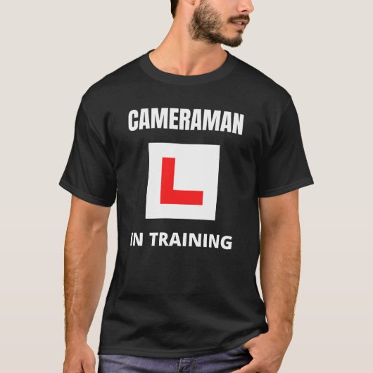 Cameraman in opleiding t-shirt (Voorkant)