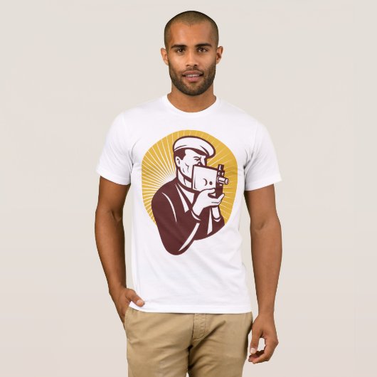 Cameraman Mannen T-Shirt (Voorkant volledig)