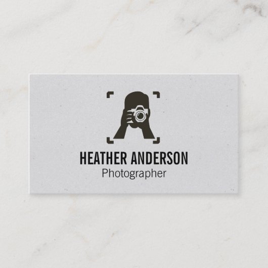 cameraman met camera visitekaartje (Voorkant)